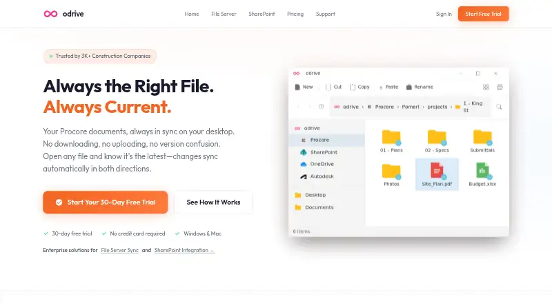 The odrive homepage