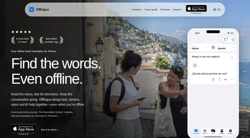 Offlinguo's website