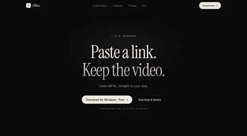 Offlinr's website
