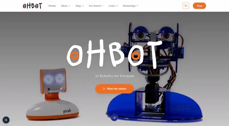 Ohbot App's website