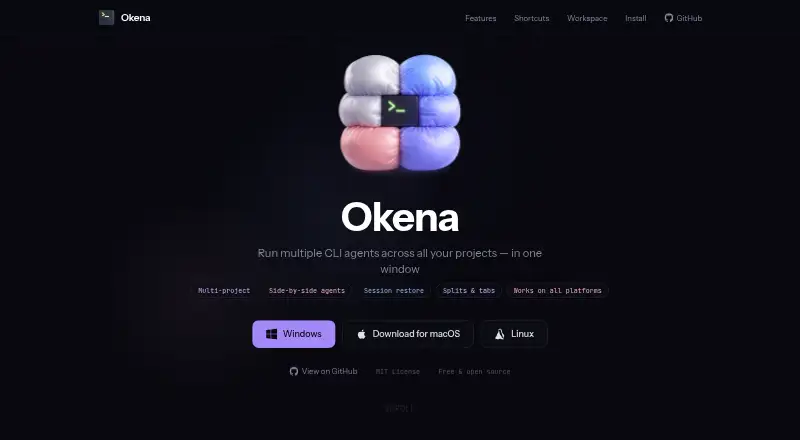 Okena's website