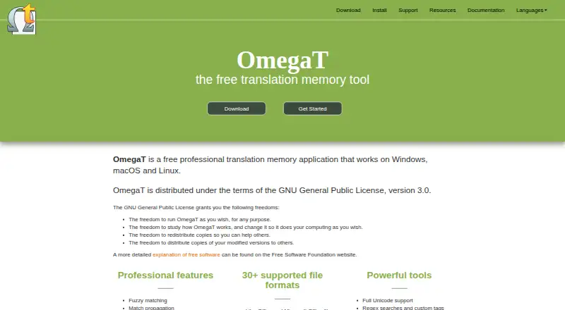 OmegaT's website
