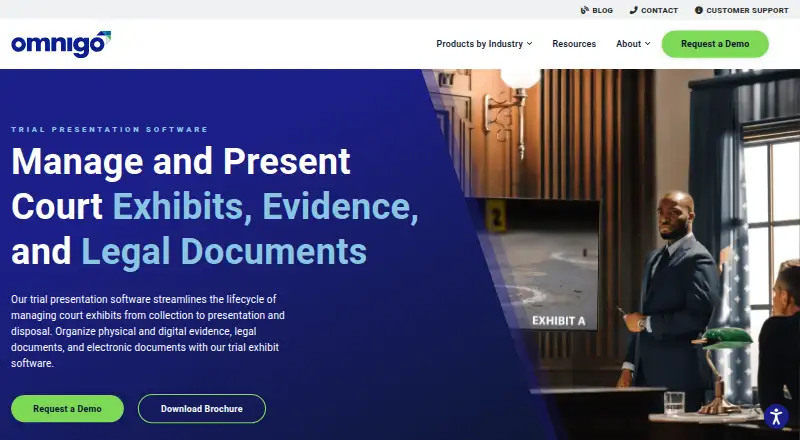 Omnigo Trial Presentation Software's website