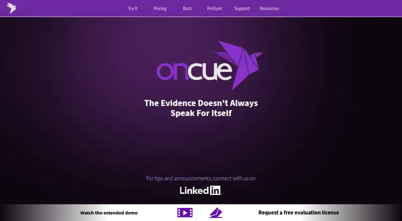 OnCue's website