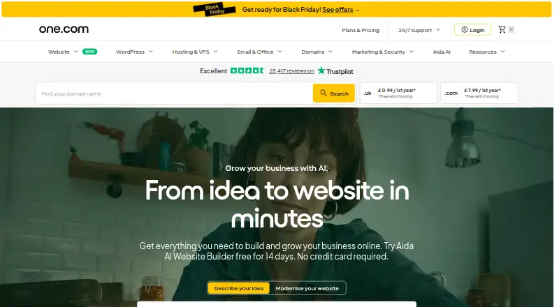 One.com Website Builder's website