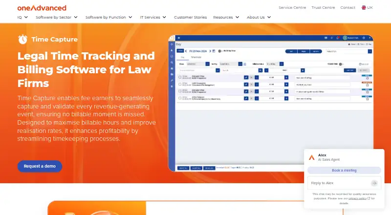 OneAdvanced Time Capture's website