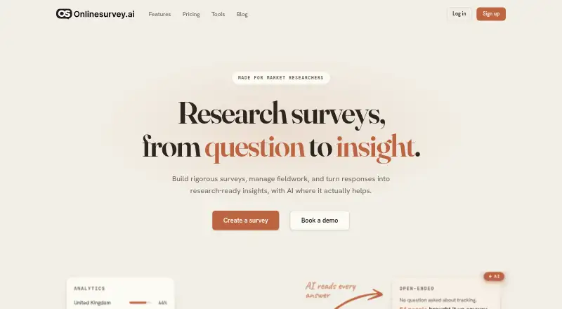 onlinesurvey.ai's website