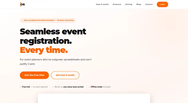 Onsite Badge's website