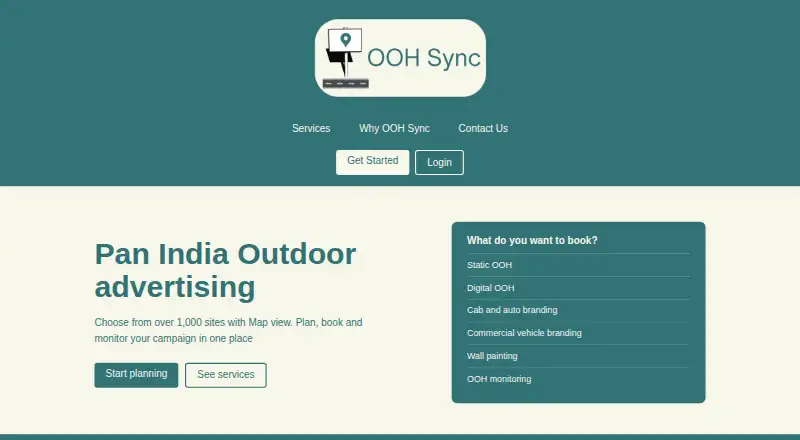 OOH Sync's website