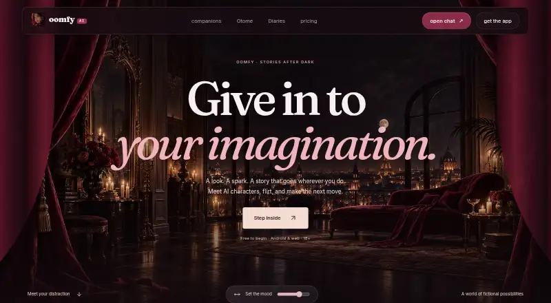 Oomfy AI's website