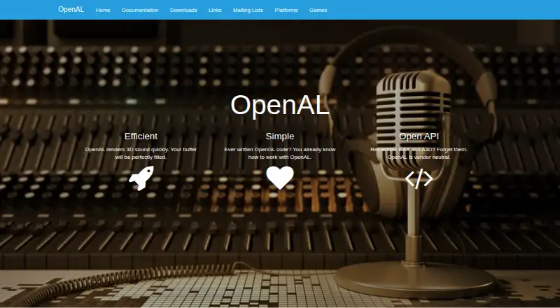 OpenAL's website