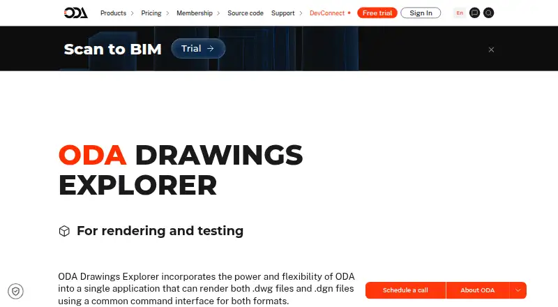 ODA Drawings Explorer's website