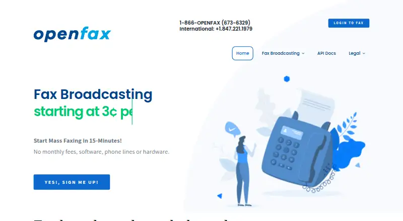 The Openfax Cloud Fax API homepage