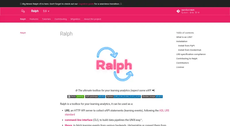 Ralph's website