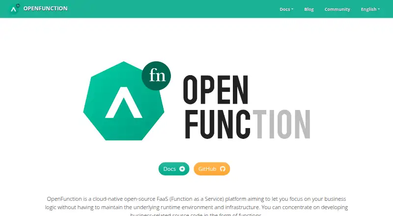 OpenFunction's website