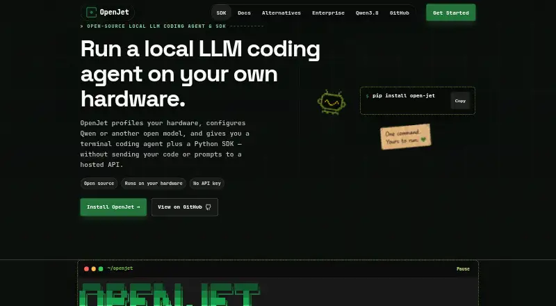 OpenJet's website