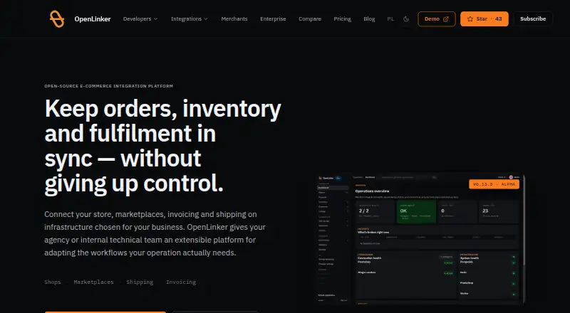 The OpenLinker homepage