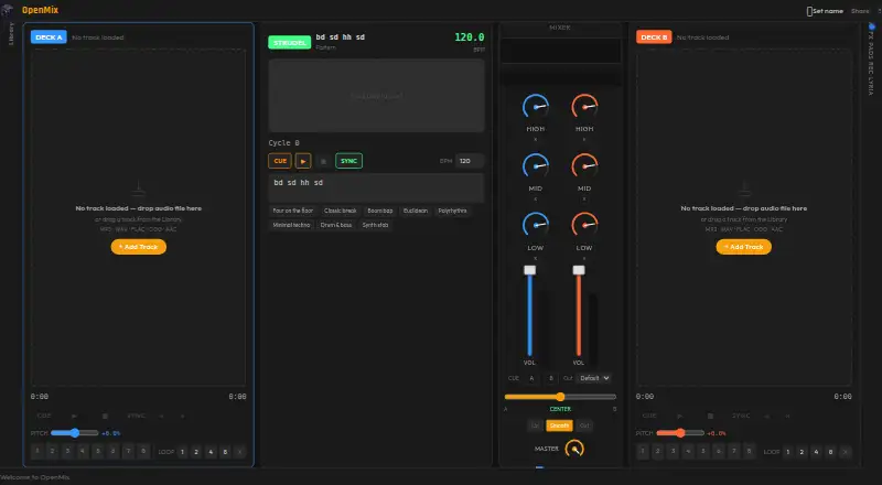 OpenMix's website