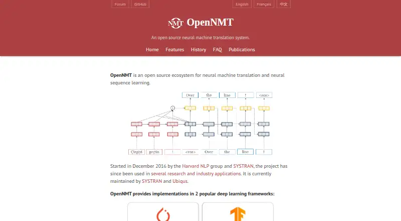 OpenNMT's website