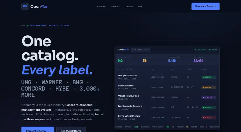 OpenPlay's website