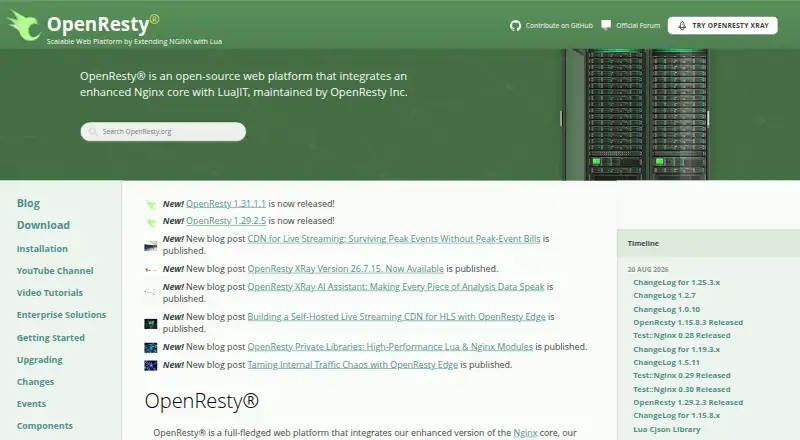 OpenResty's website