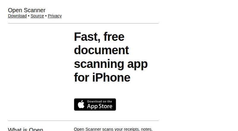 The Open Scanner homepage