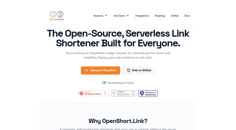 OpenShort.Link's website