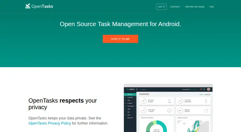 OpenTasks's website