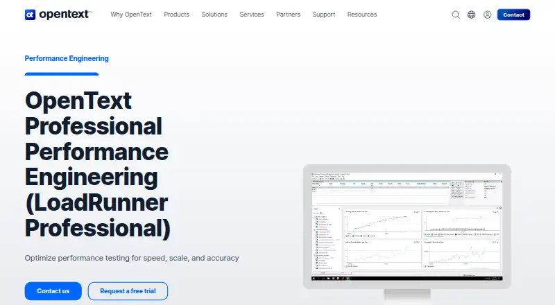 The OpenText Professional Performance Engineering homepage