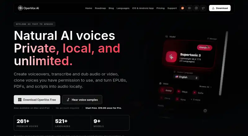 The OpenVox homepage