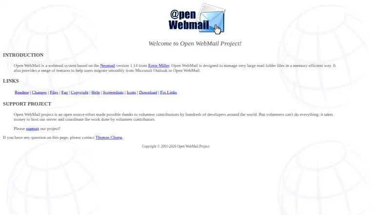 Open WebMail's website