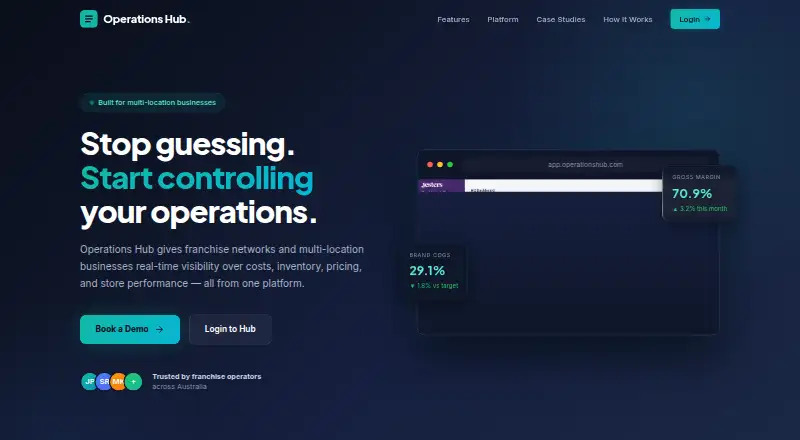 The Operations Hub homepage