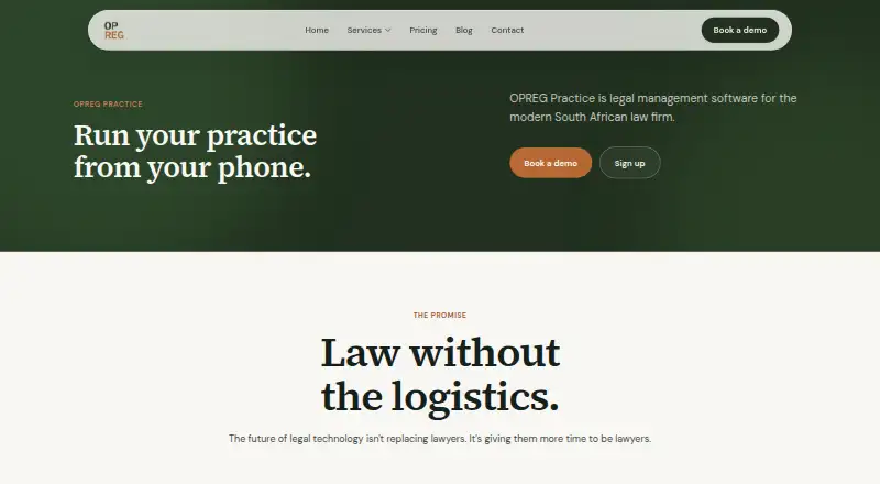 OPREG Practice's website