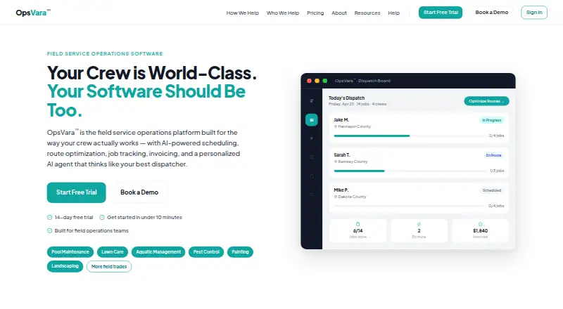 OpsVara's website