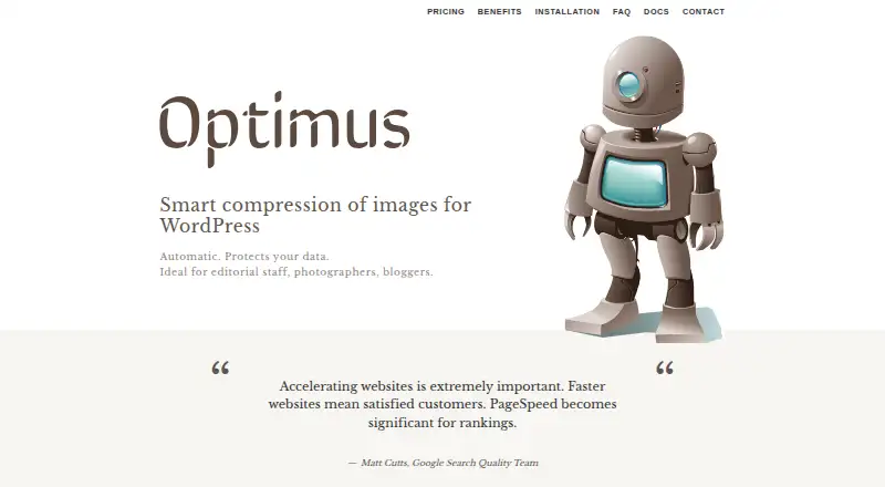 Optimus's website