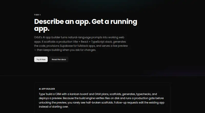 The Orbit homepage