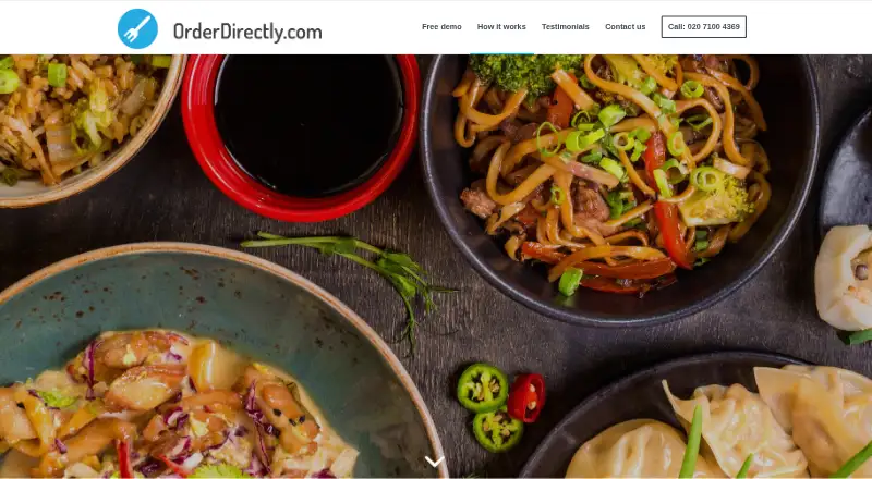 The Order Directly homepage