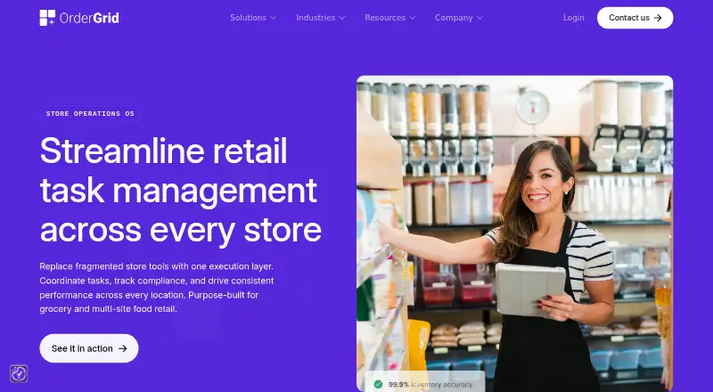 OrderGrid Store Operations OS's website