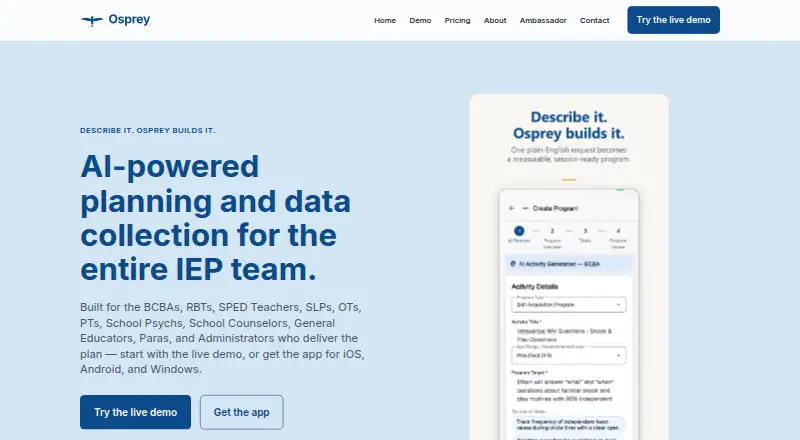 Osprey's website