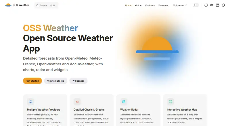 OSS Weather's website