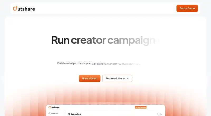 The Outshare homepage