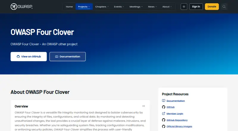 OWASP Four Clover's website