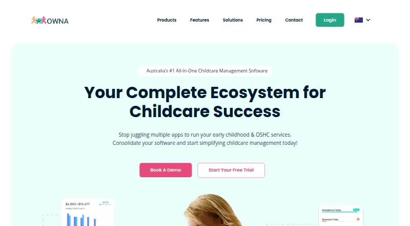 OWNA's website
