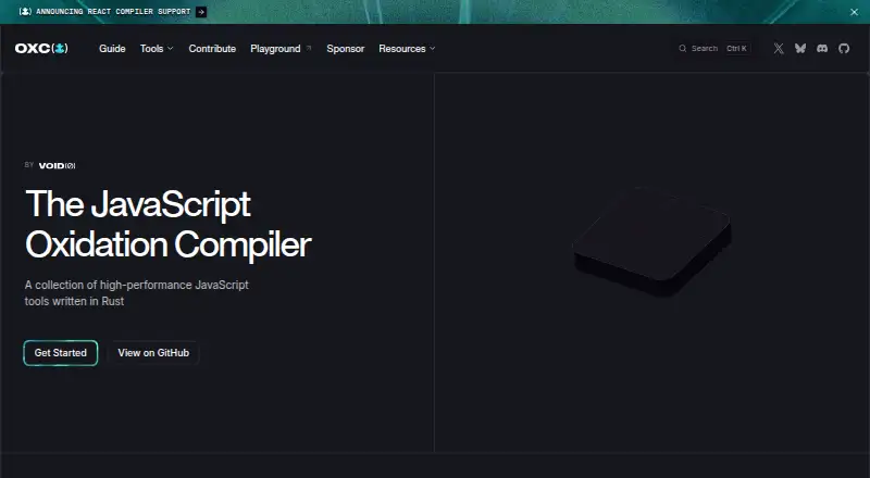 The Oxc homepage