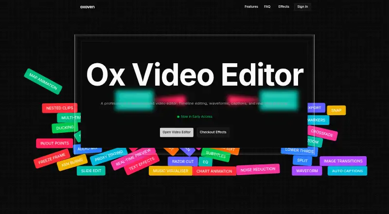 The Oxoven homepage