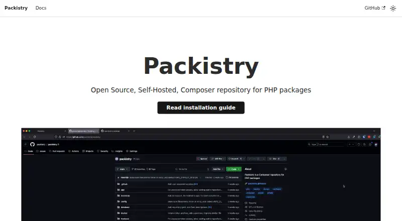 Packistry's website