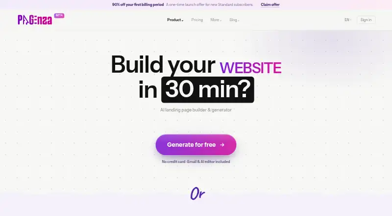 PAGEnza's website
