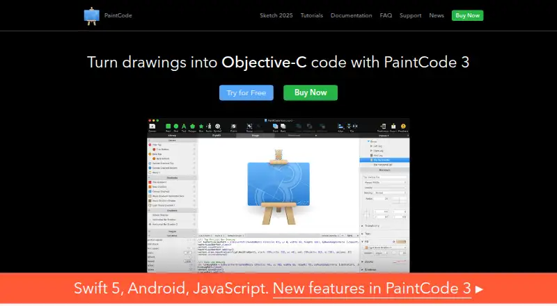 The PaintCode homepage