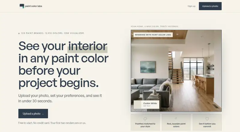 Paint Color Labs's website
