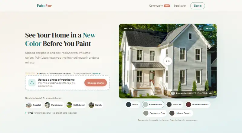 PaintVue's website